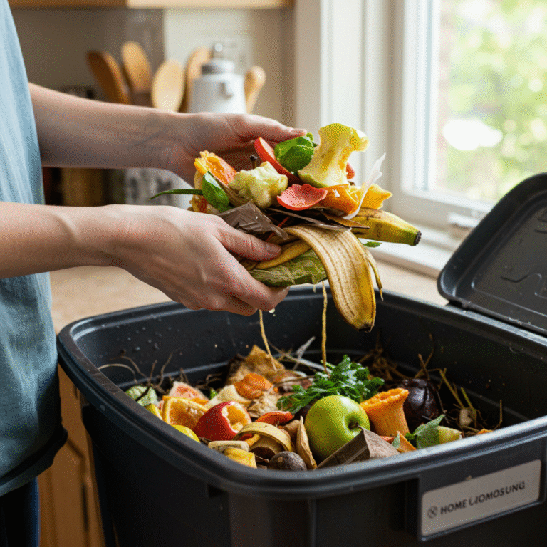 Hacer compost con restos de comida de la cocina